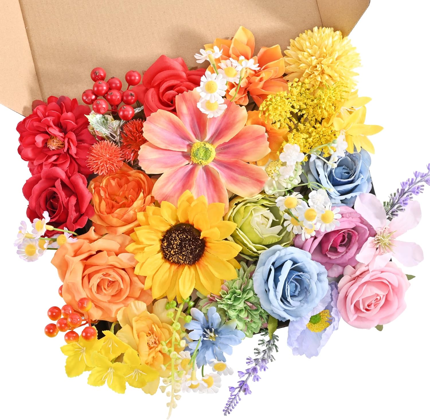 Gold Artificial Flowers — Warm Rainbow