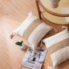 Boho Rattan Throw Pillow Cover — 18" - View 5