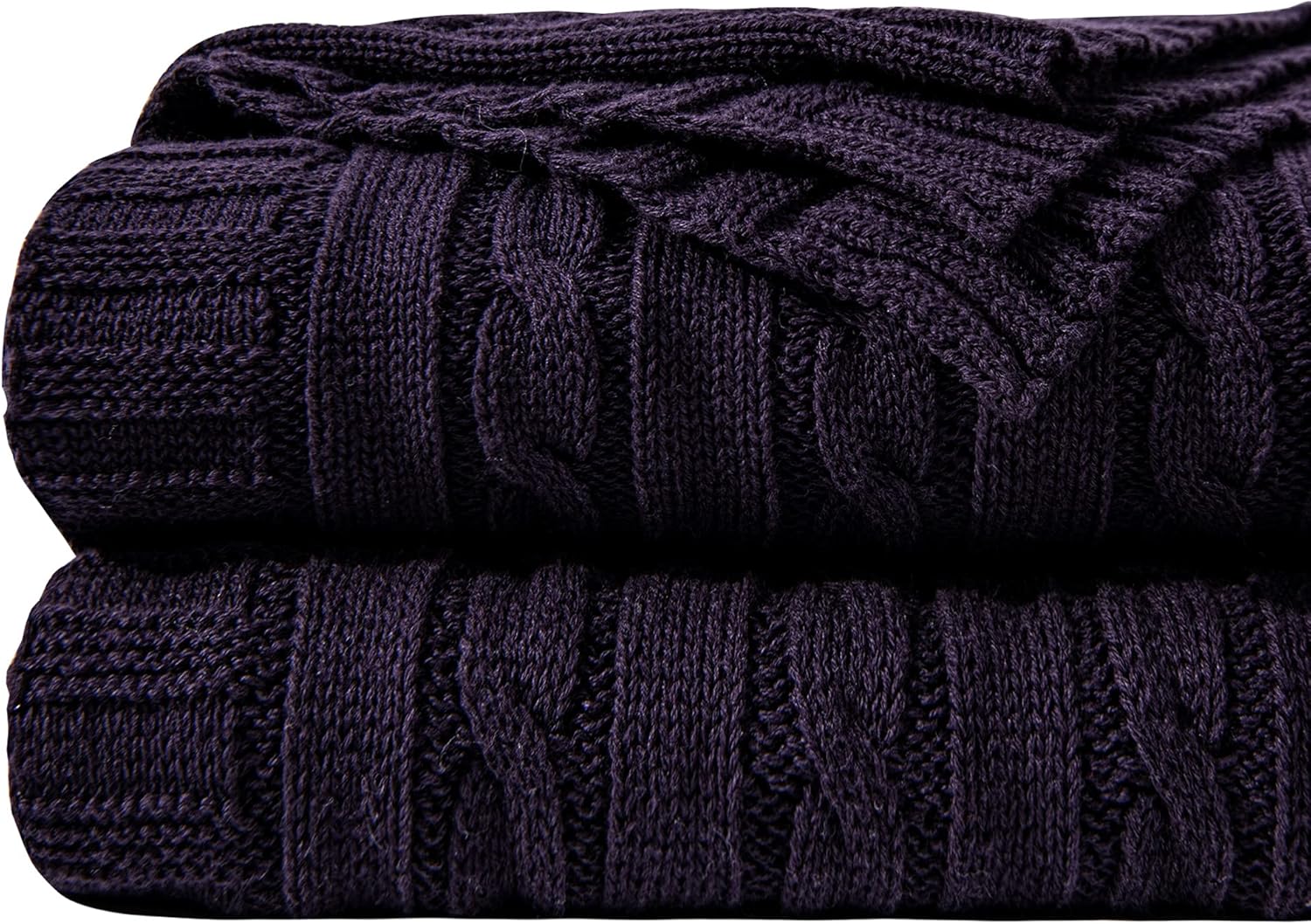 Knit Beige Throw Pillow — 51" — Twin(60"x80")