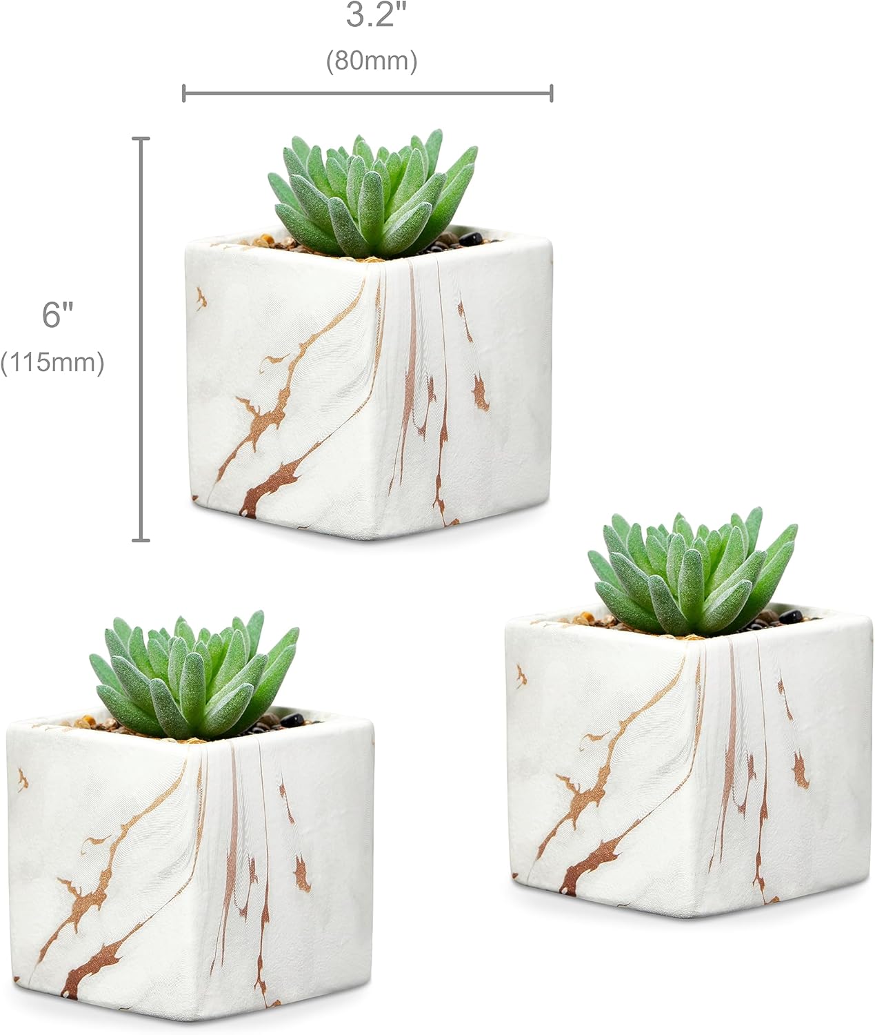 Luxe Black Faux Plant — Set of 3 - View 6