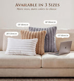 Velvet Farmhouse Beige Throw Pillow Cover — 18" - View 8