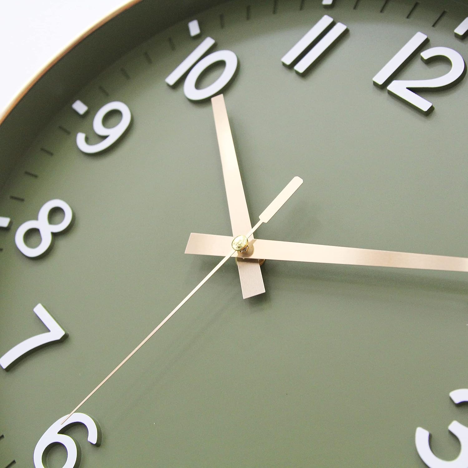 Battery Operated Luxe Black Wall Clock — 12" - View 2