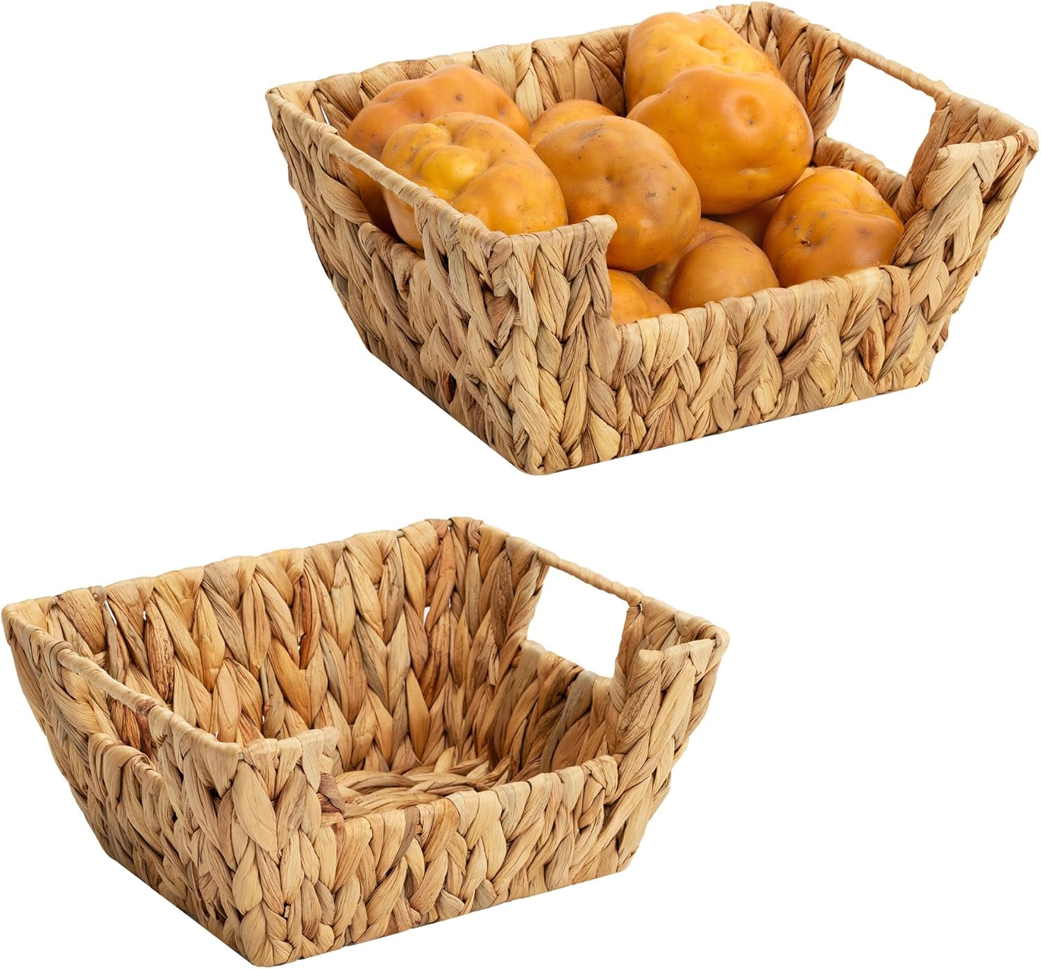 Beige Storage Basket — 5" — Natural(Water Hyacinth)