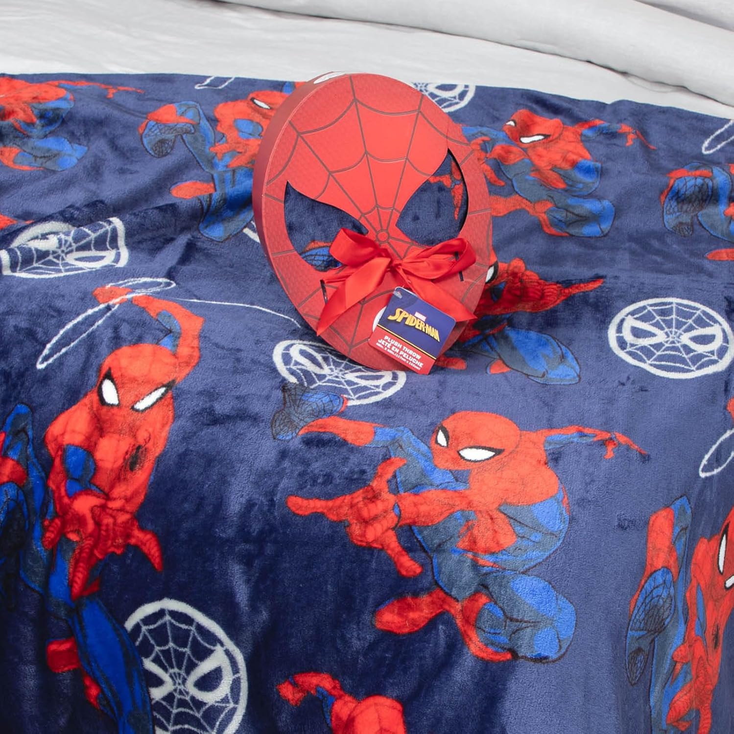 Black Throw Pillow — 60" — Blue - Spiderman