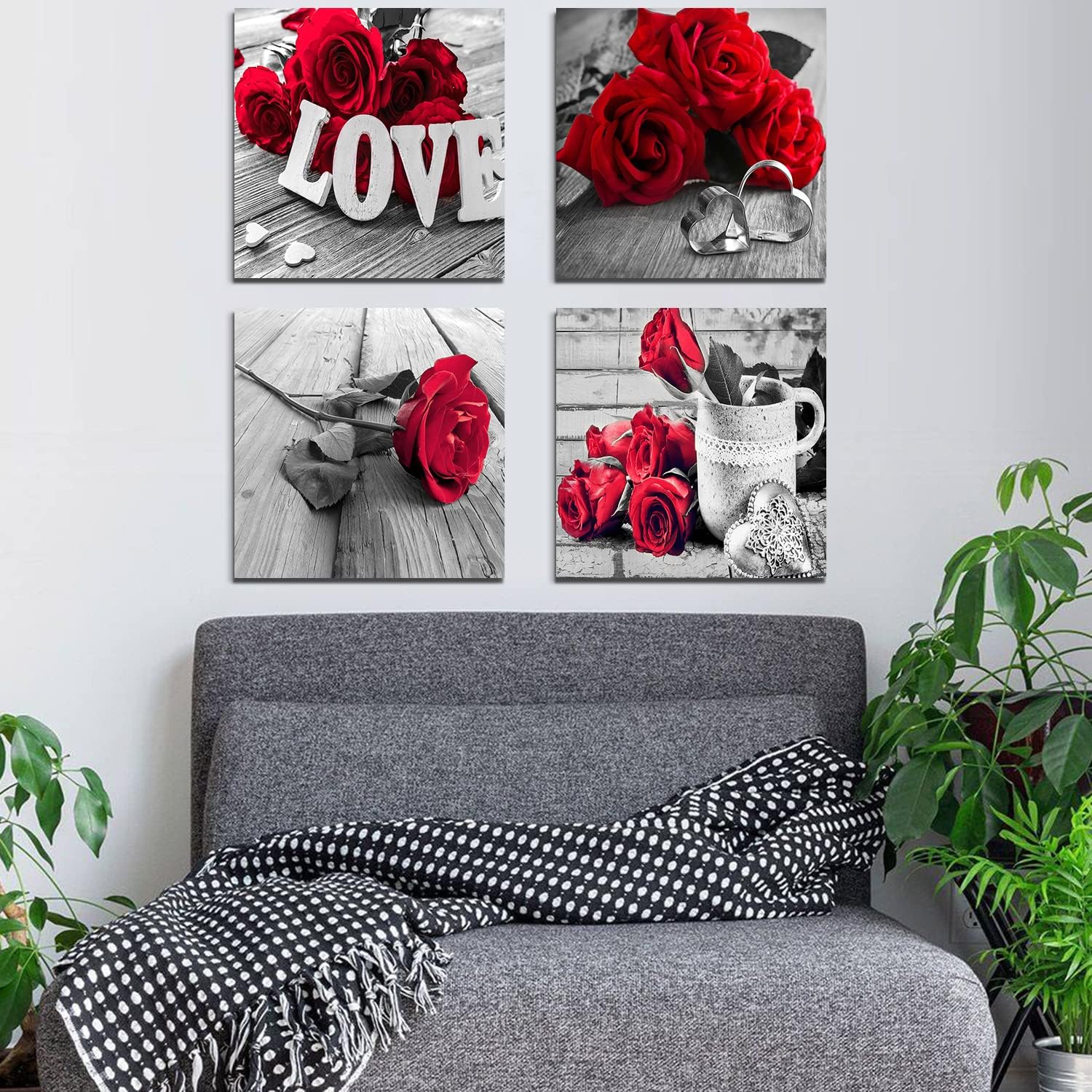 Framed Modern Blue Wall Decor — 20x20 - View 2