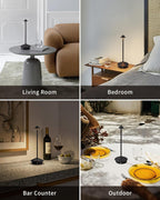 Cordless Modern Black Desk Lamp — Set of 2 - View 6