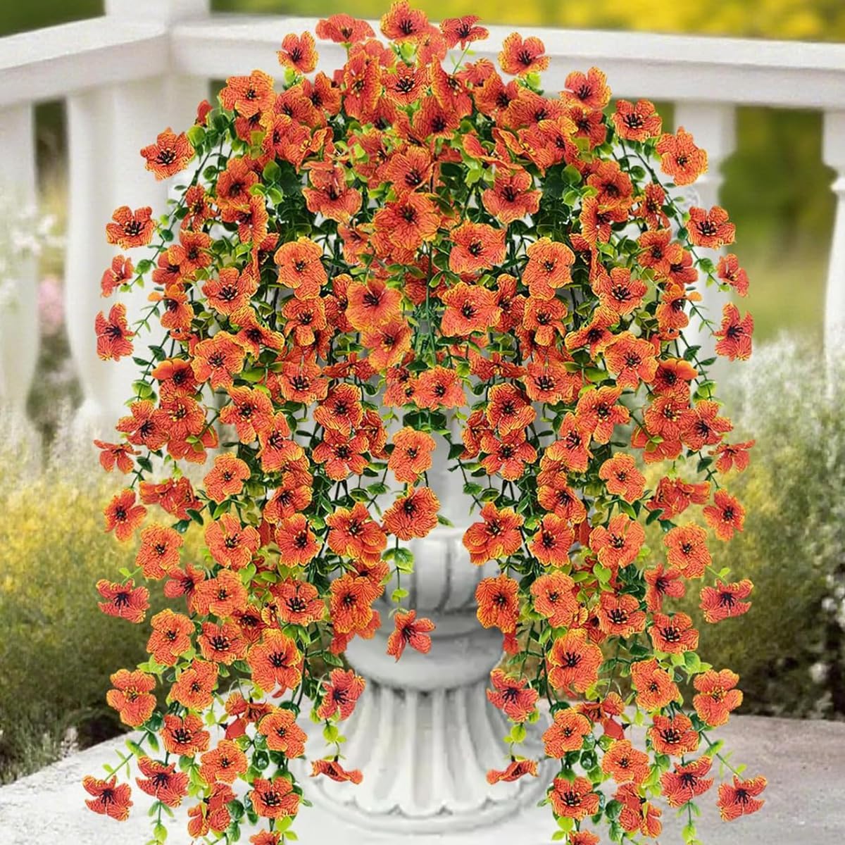 Orange Artificial Plant — 4 Pcs