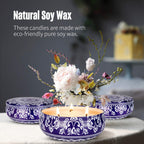 Soy Wax Blue Scented Candle - View 2