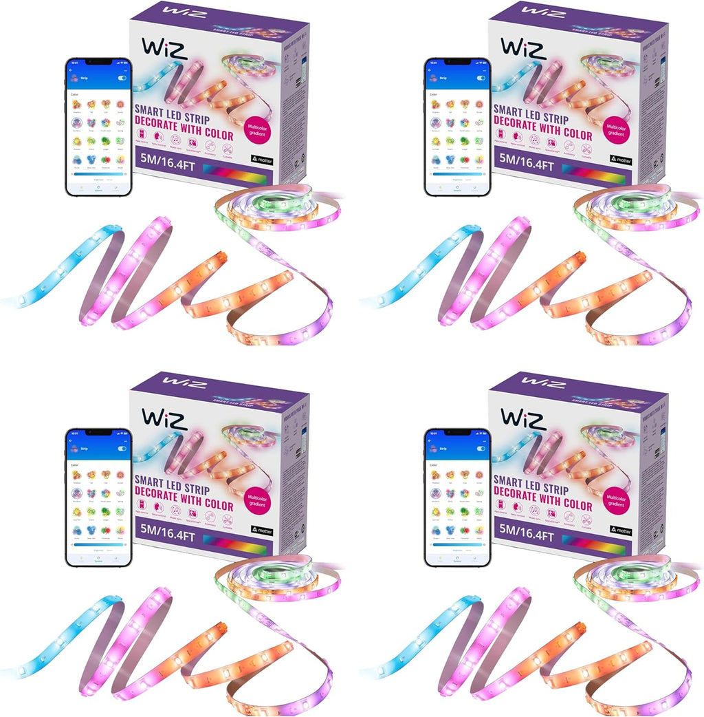 Smart Metal LED Light Strip — 16.4 FT (Pack of 4)