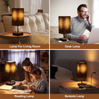Dimmable Beige Bedside Lamp - View 6