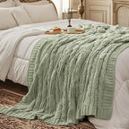 Knit Farmhouse Beige Throw Pillow — 50" - View 6