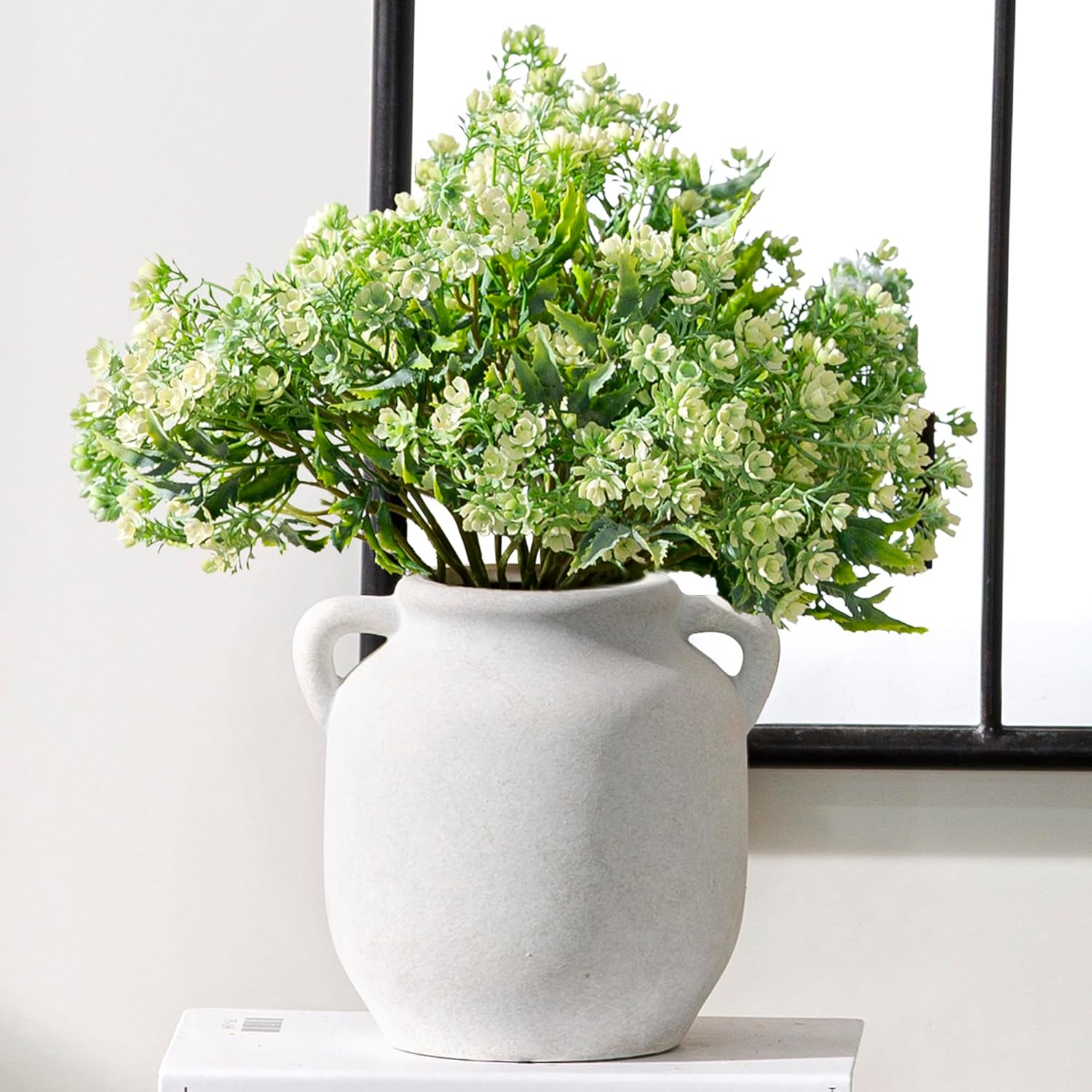 Vintage Farmhouse Brown Flower Vase — 7.6" — 6" Rustic