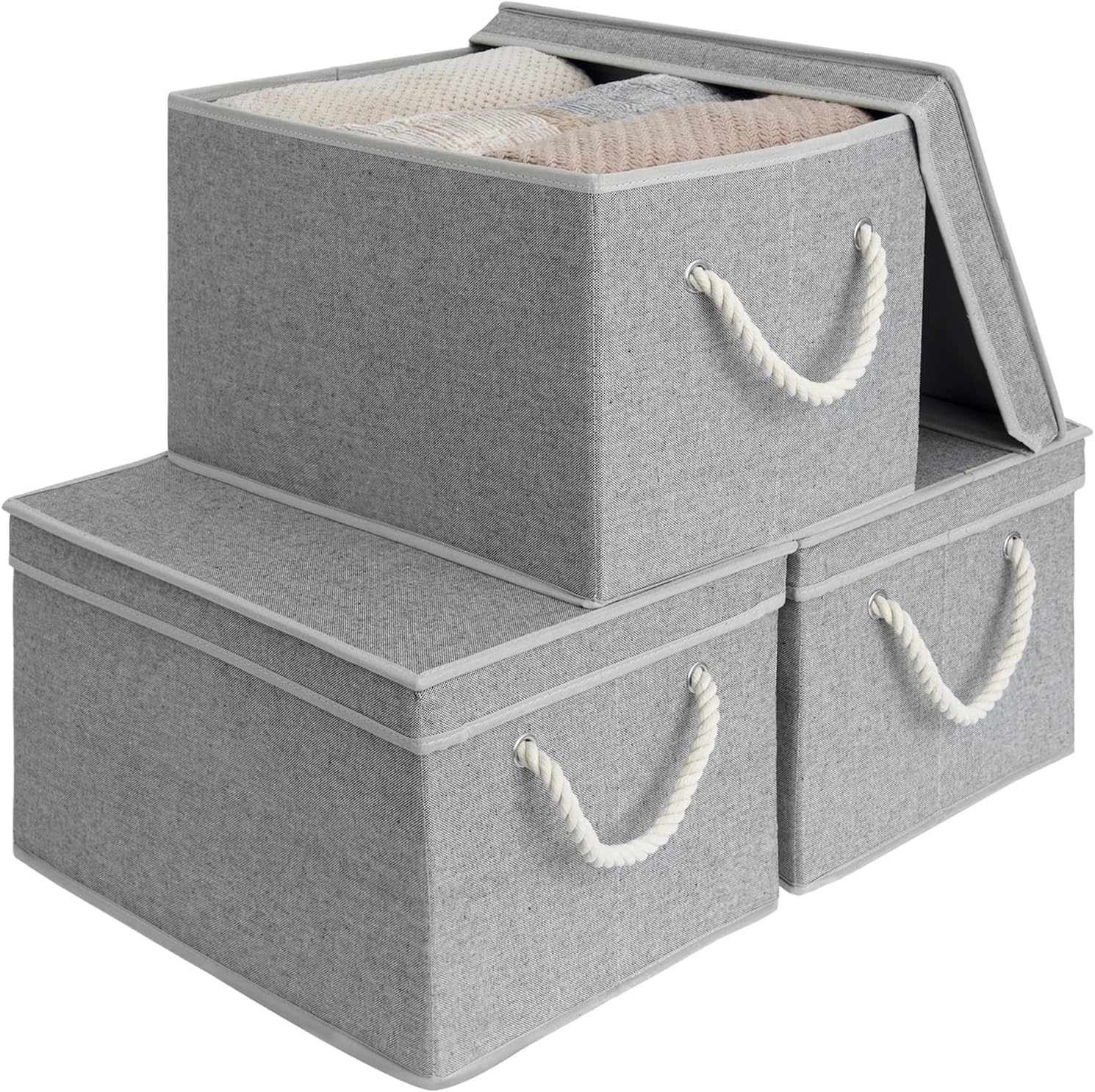 Grey Storage Bin — Gray