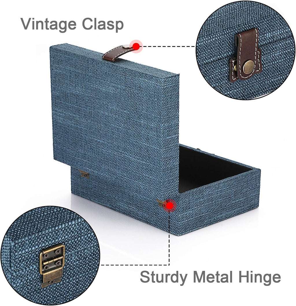 Linen Blue Storage Basket - View 4