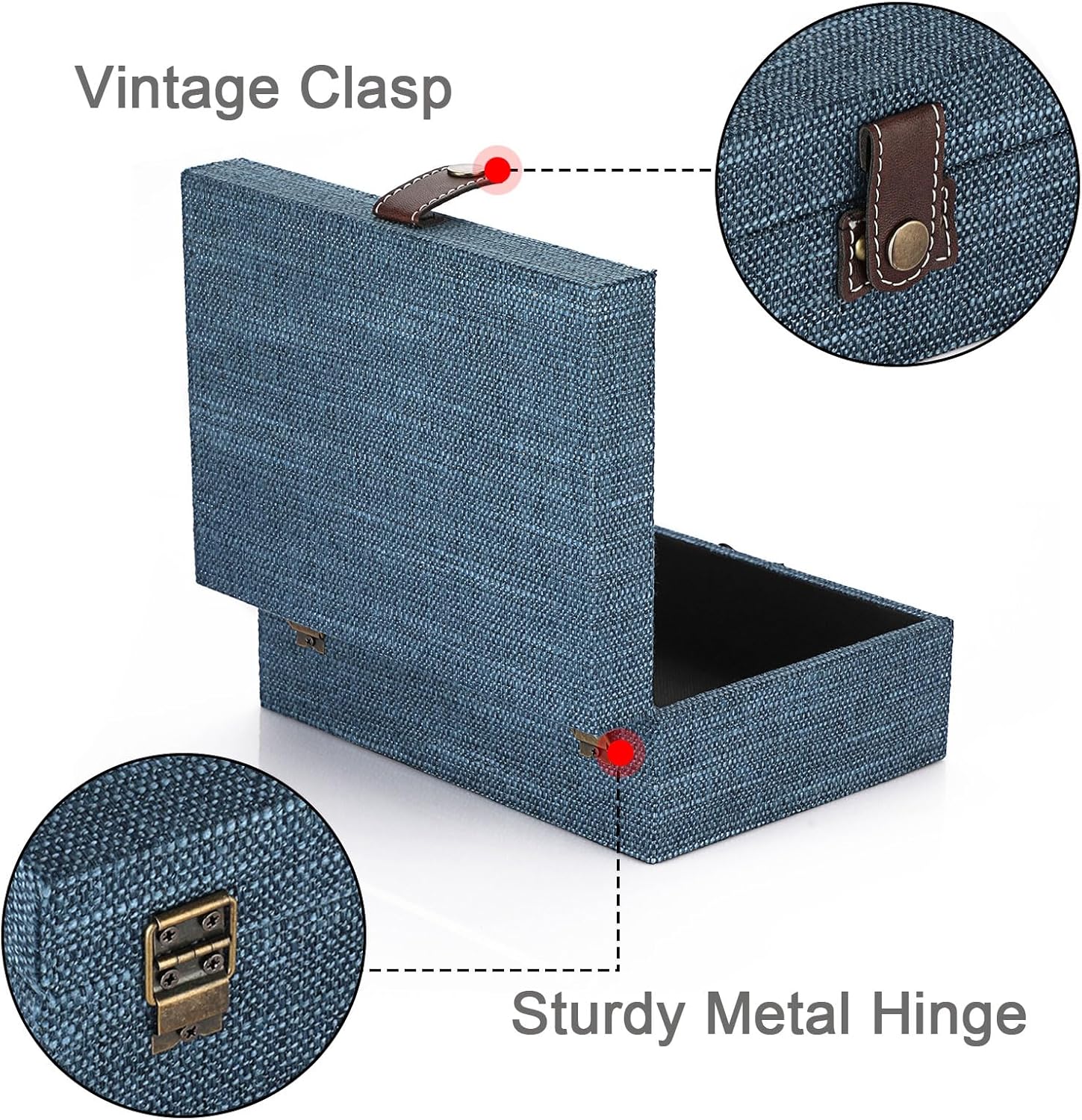 Linen Blue Storage Basket - View 4