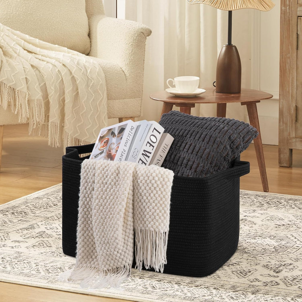 Boho Black Throw Pillow — 24" - View 4