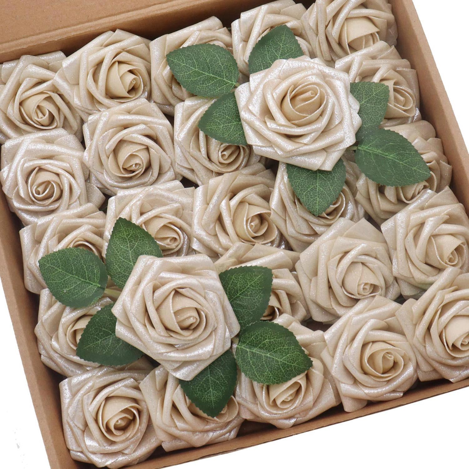 Beige Artificial Plant — 3" — Champagne Gold