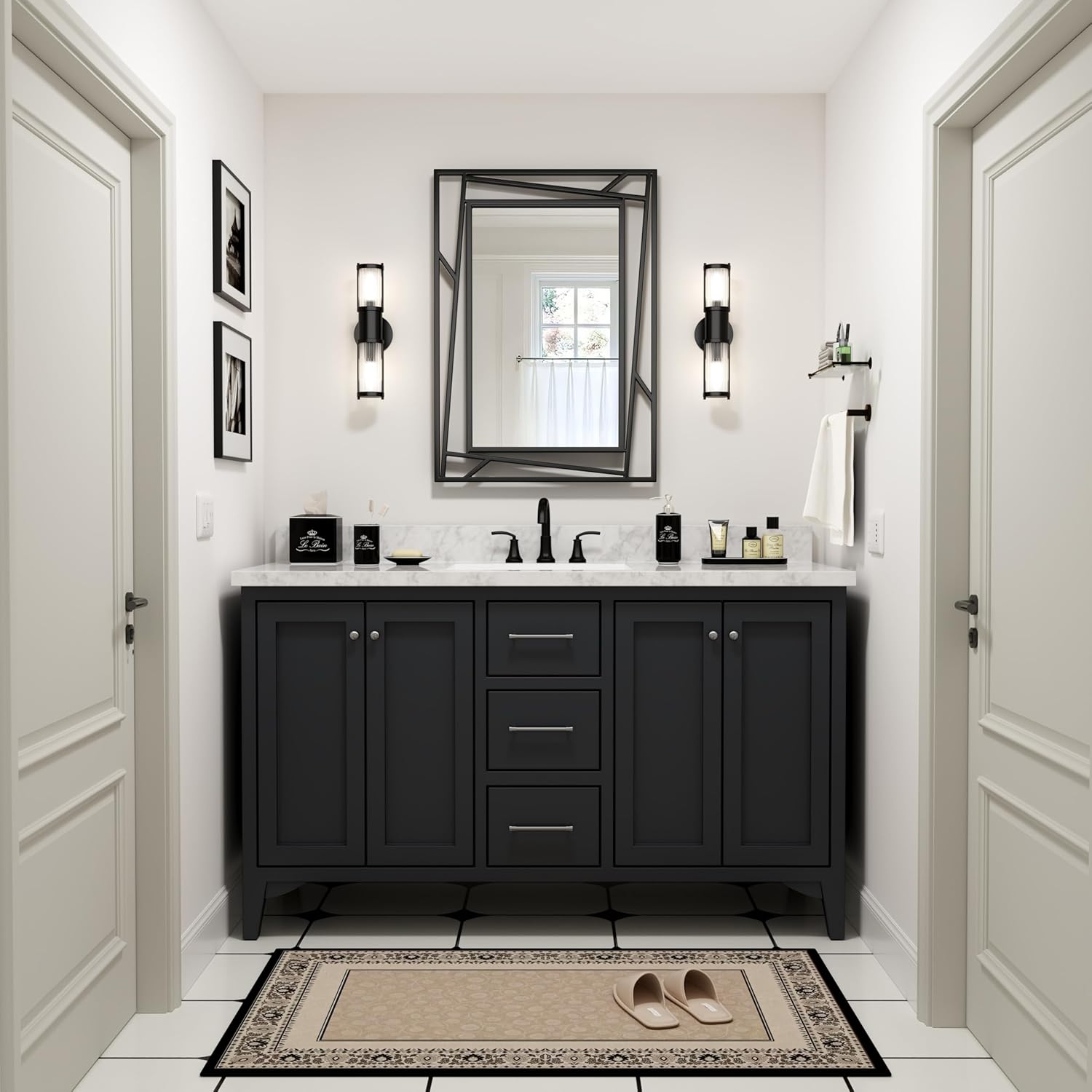 Framed Farmhouse Black Wall Mirror — 28" - View 6