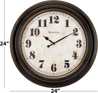 Battery-Operated Farmhouse Black Wall Clock — 24" - View 5