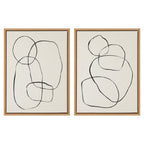 Linen Modern Beige Canvas Wall Art — 18x24