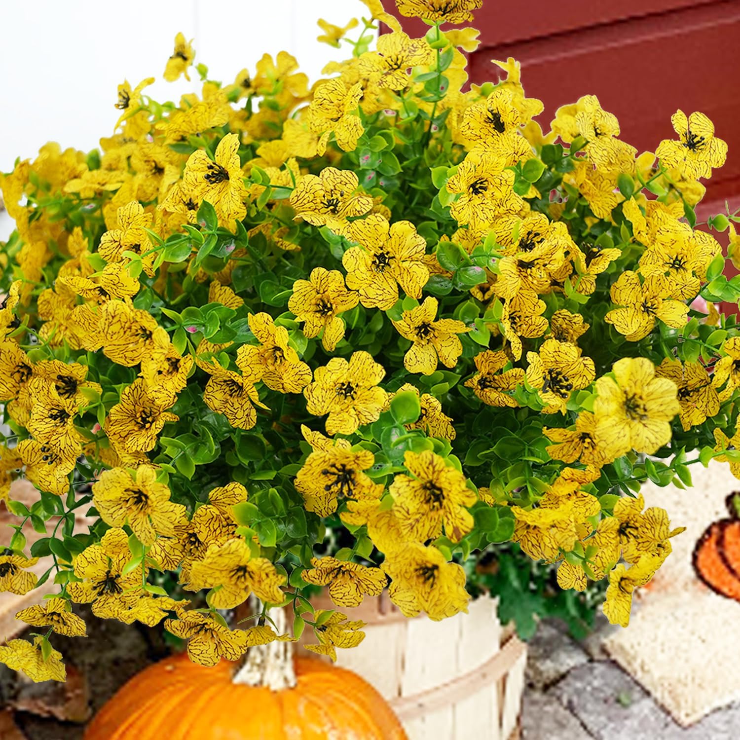 Orange Faux Plant — Yellow