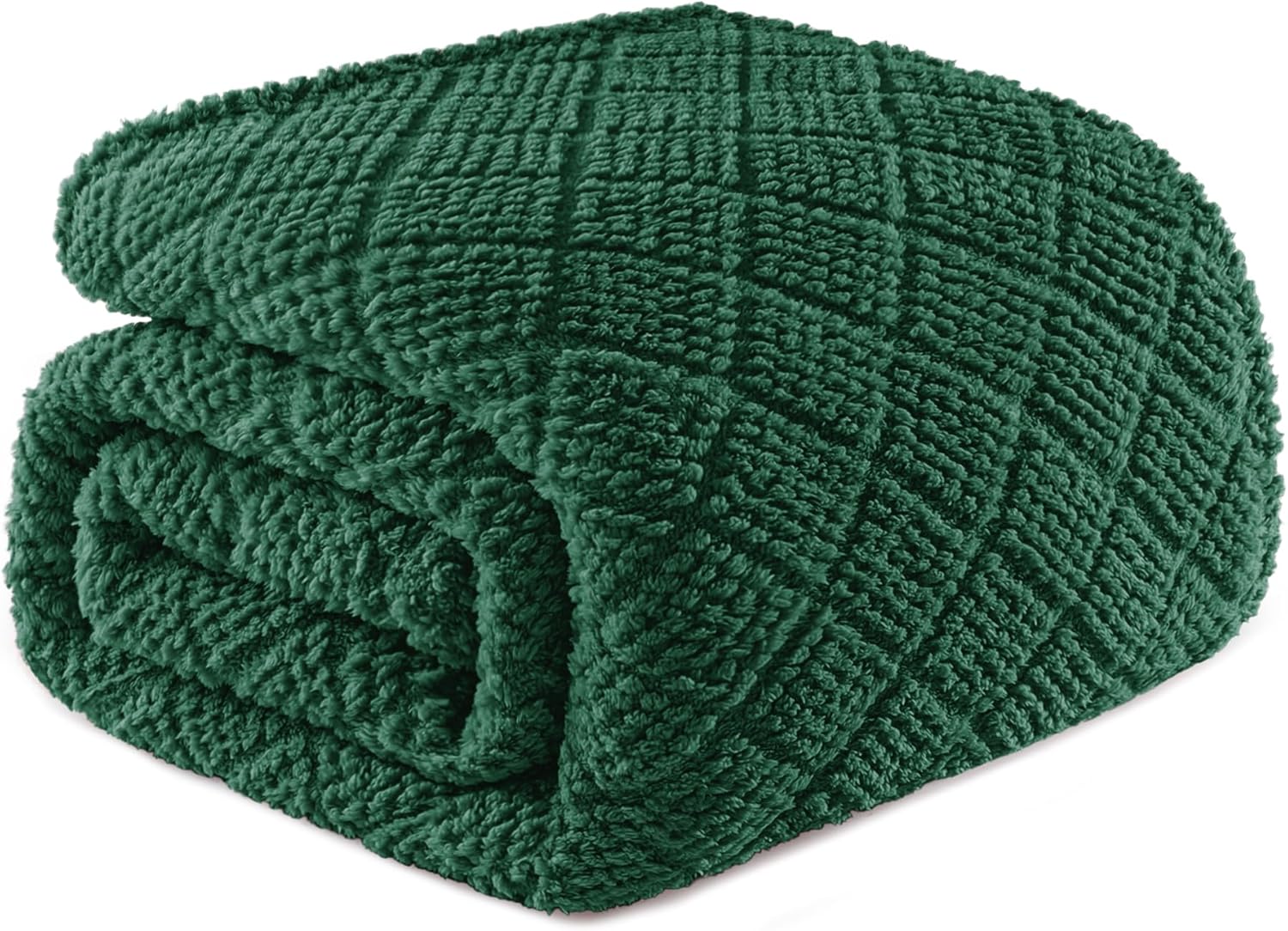 Black Throw Pillow — 60" — Emerald Green