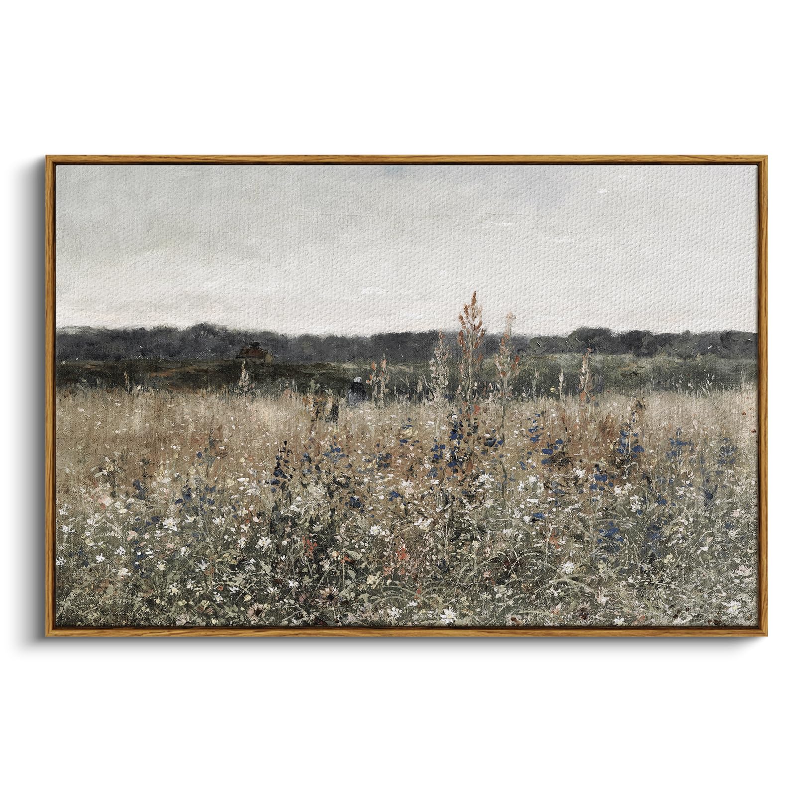 Framed Farmhouse Beige Canvas Wall Art — 24"