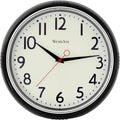 Vintage Mid-Century Black Wall Clock — 12" — Black