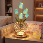 USB Luxe Blue Bedside Lamp — u-BlueTulip