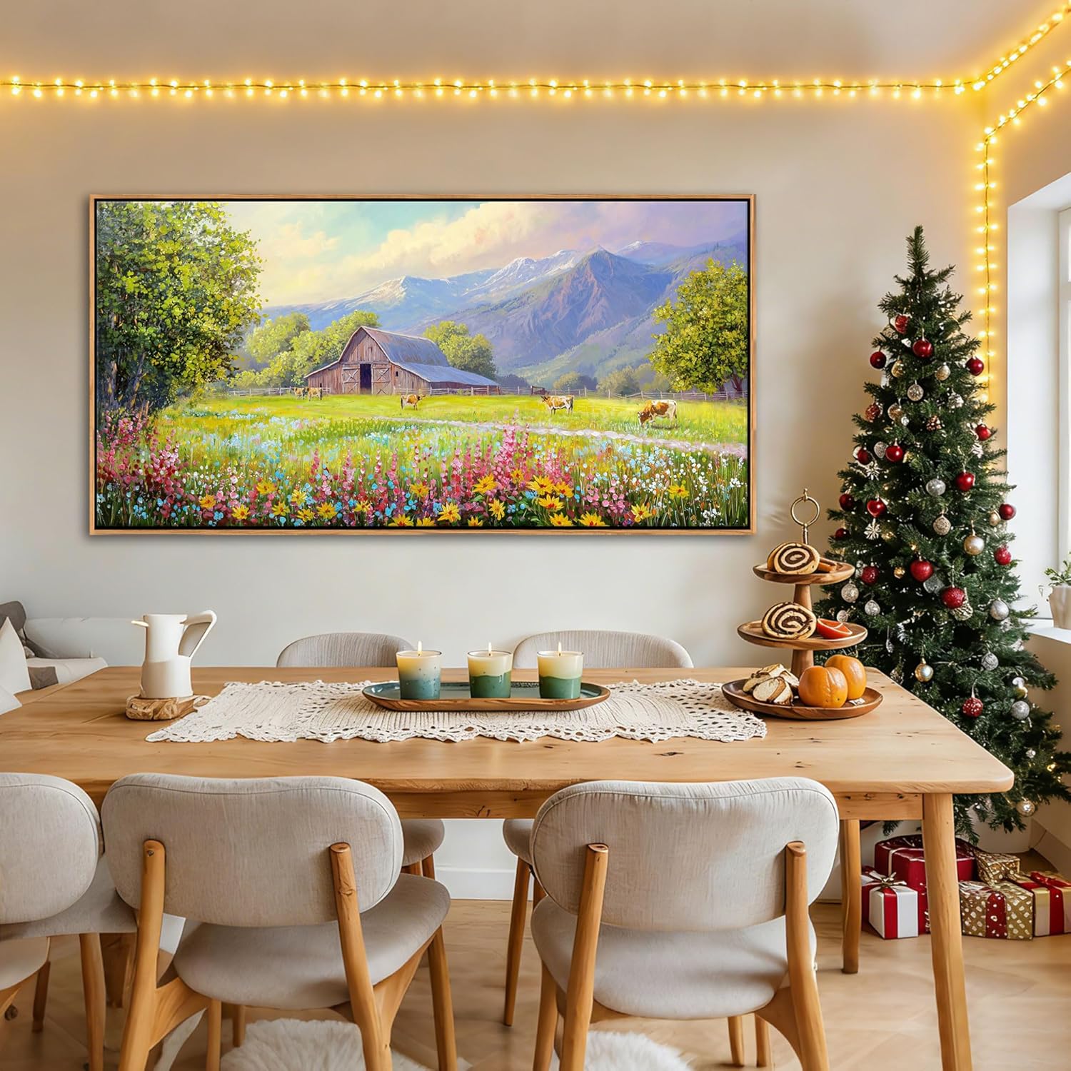 Framed Modern Black Canvas Wall Art — 48" — 48"L x 24"W