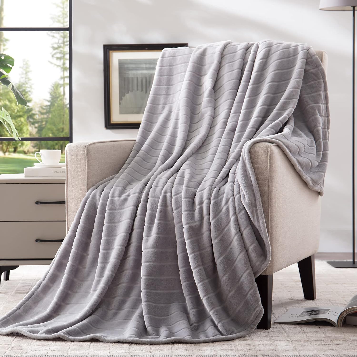 Luxe Beige Throw Pillow — 50" — 4 Pack (50 in x 60 in)