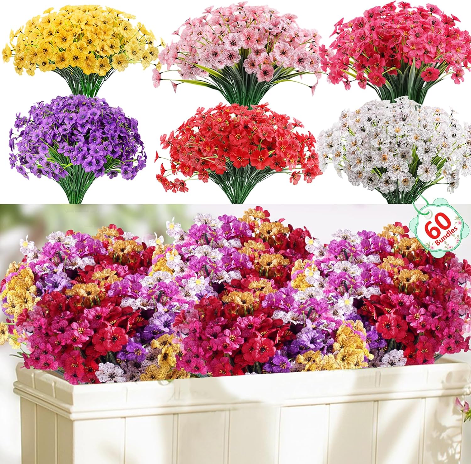 Blue Artificial Flowers — Multi-colour