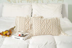 Lumbar Boho Rattan Throw Pillow Cover — Set of 2 - View 9