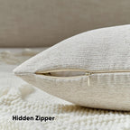 Linen Boho Beige Pillow Cover — 18" - View 2