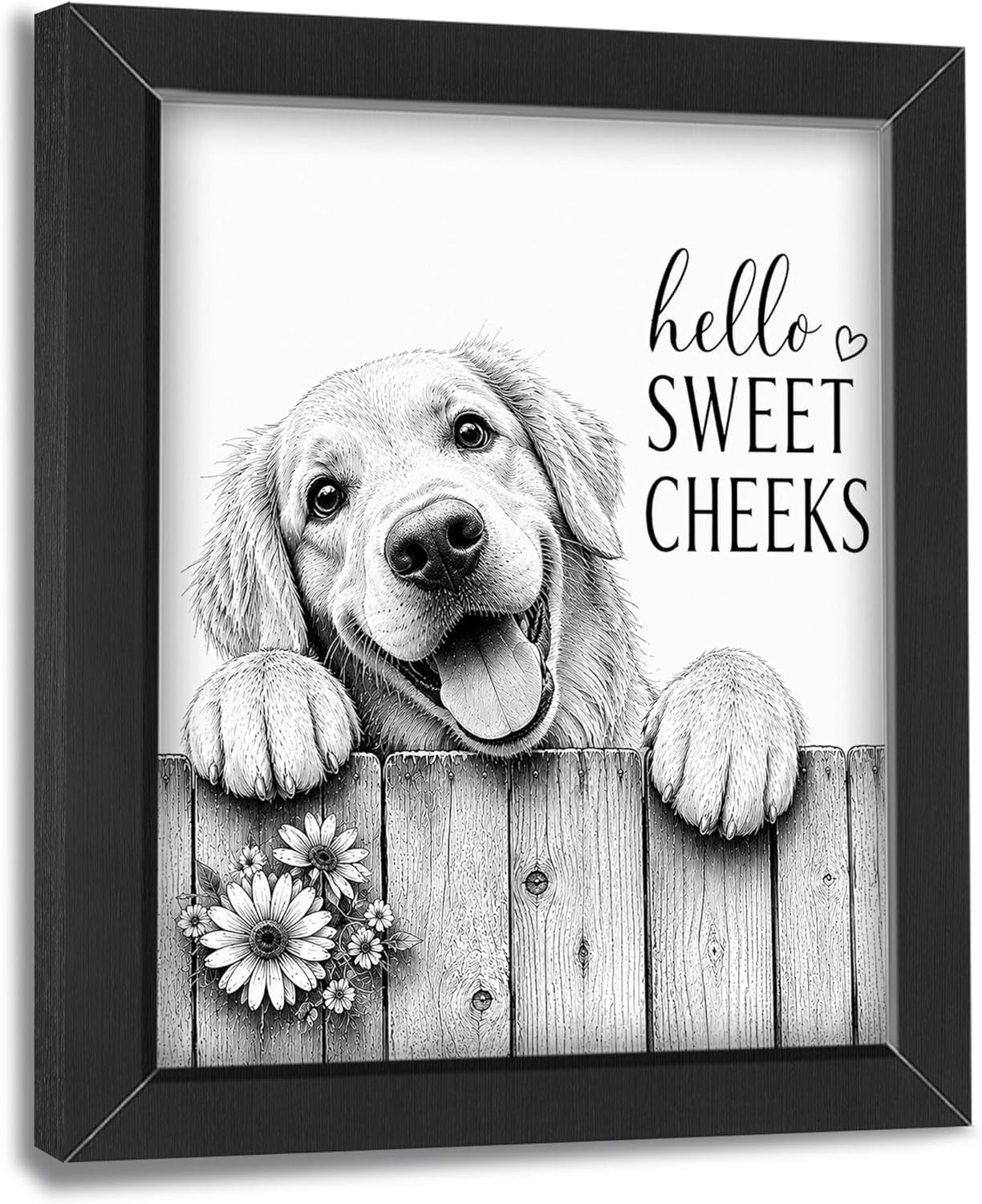 Framed Farmhouse White Wall Art — 12" — Framed Bathroom Art 4