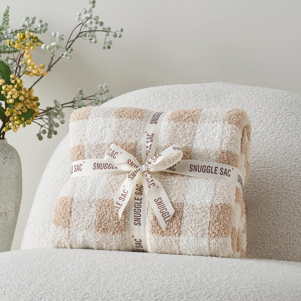 Knit Beige Throw Pillow — 50" - View 3