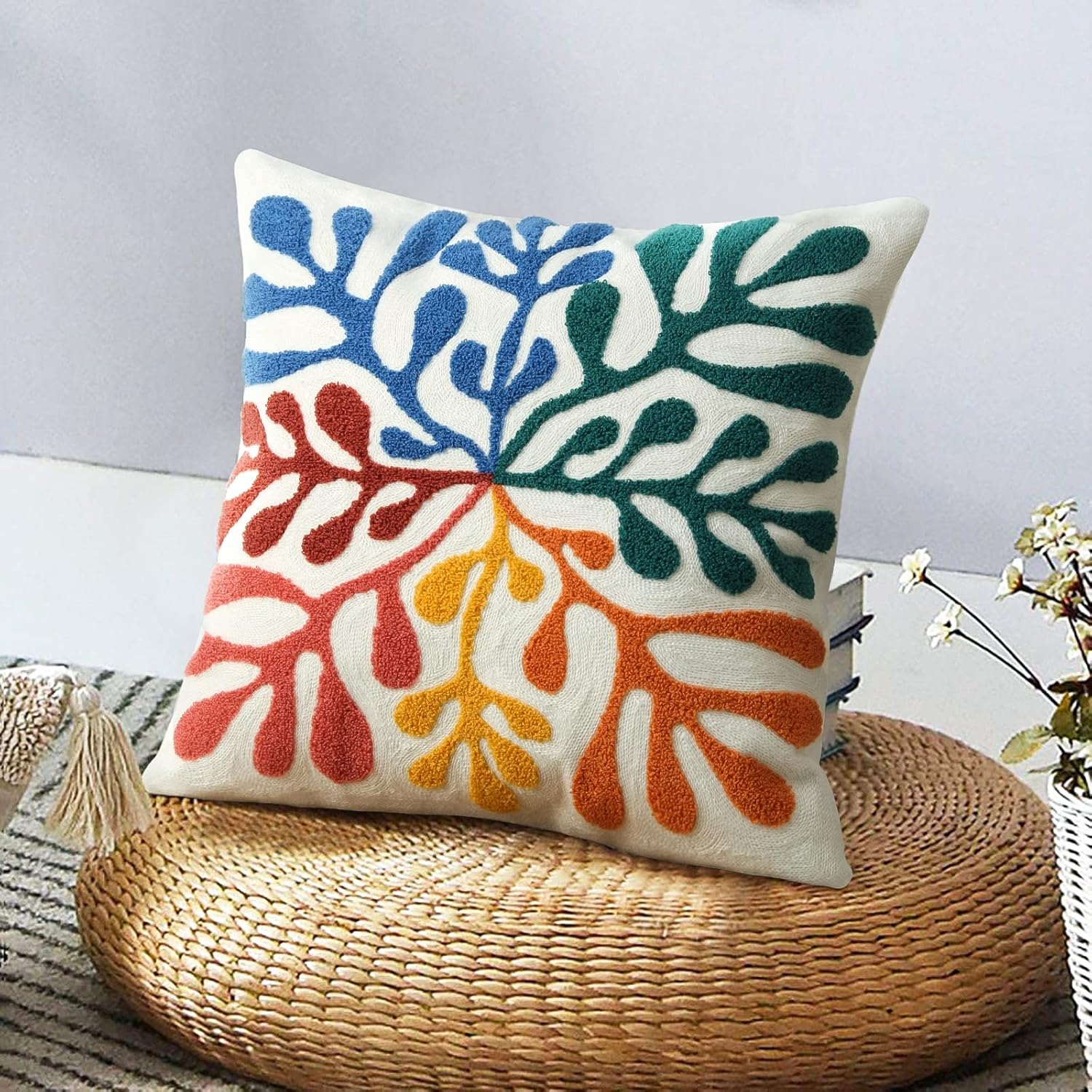 Boho Fabric Pillow Cover — 18" — Matisse