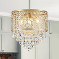 Luxe Black Chandelier — 3-Light — Pendant Light, Gold, 6-Light