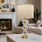 USB Luxe Black Bedside Lamp — 25" - View 2