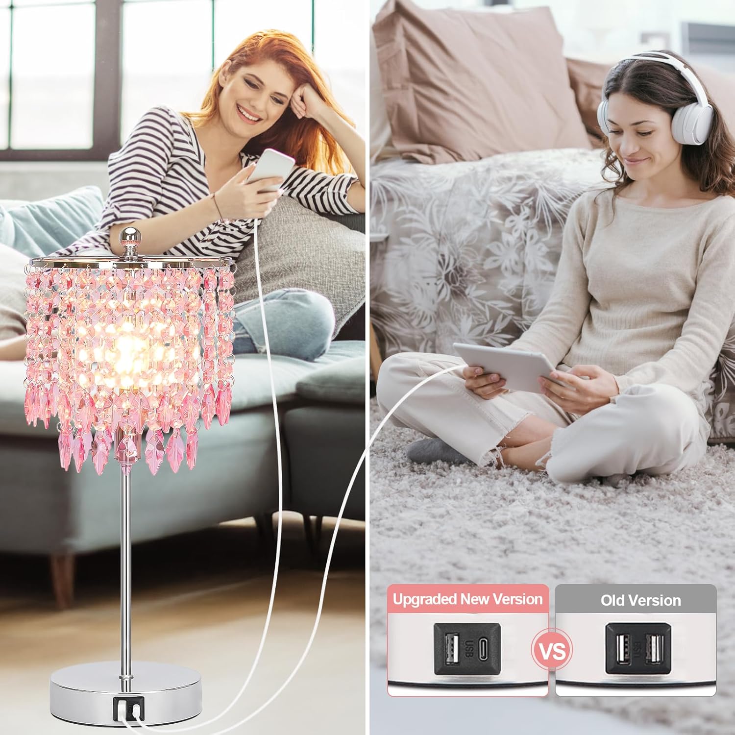 Dimmable Luxe Gold Bedside Lamp - View 2