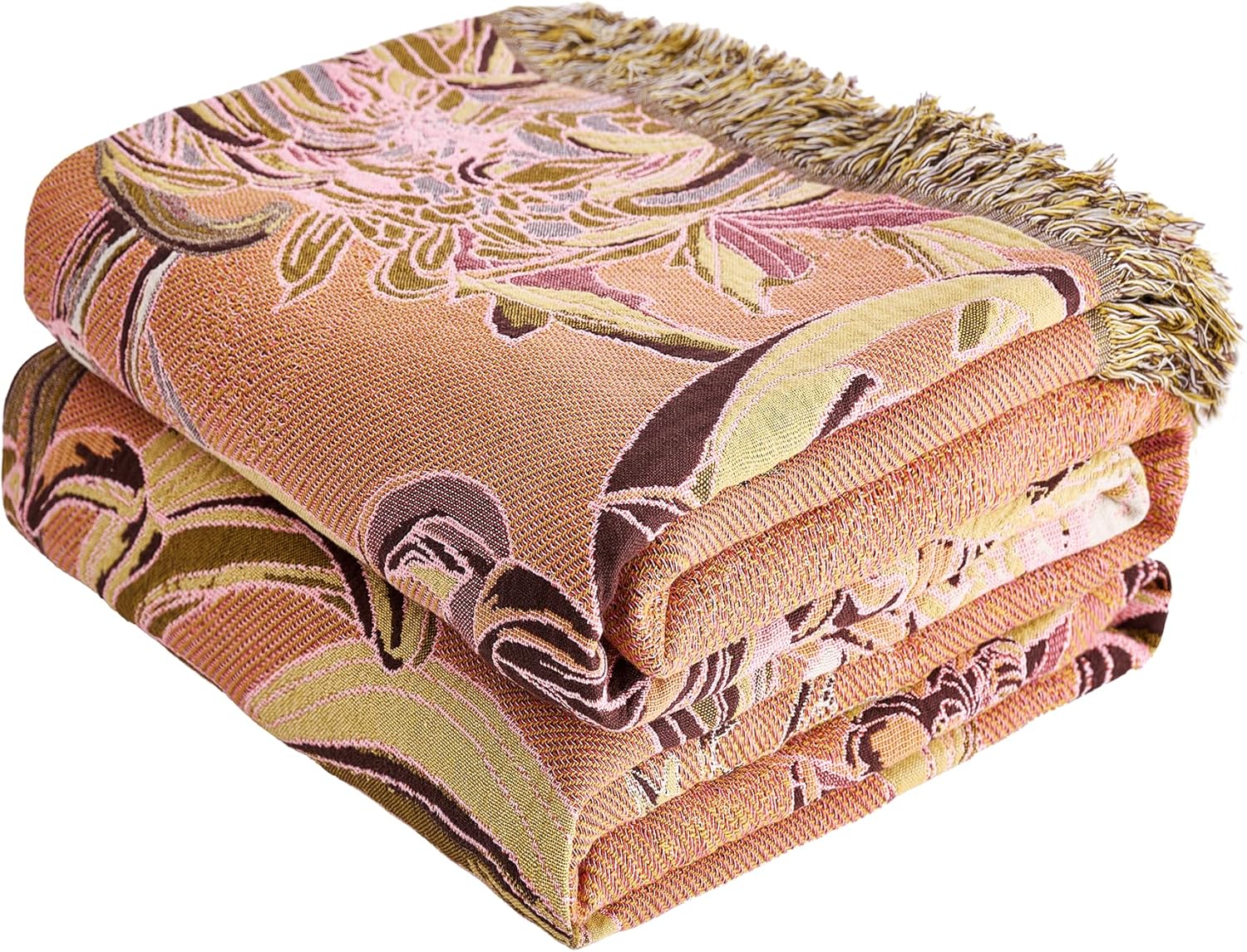 Boho Pink Throw Pillow — 50" — Full/Queen (80" X 90")