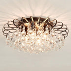 Farmhouse Black Chandelier — 4-Light — Bronze