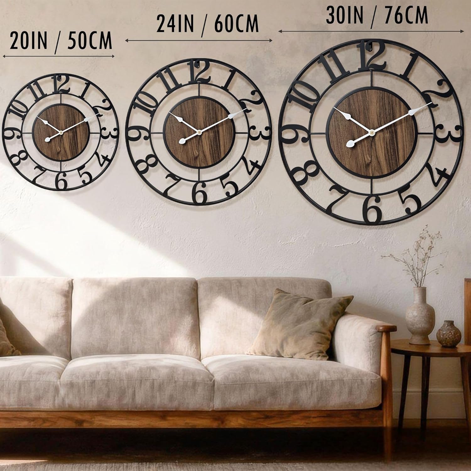 Battery Operated Farmhouse Black Wall Art — 30" - View 2