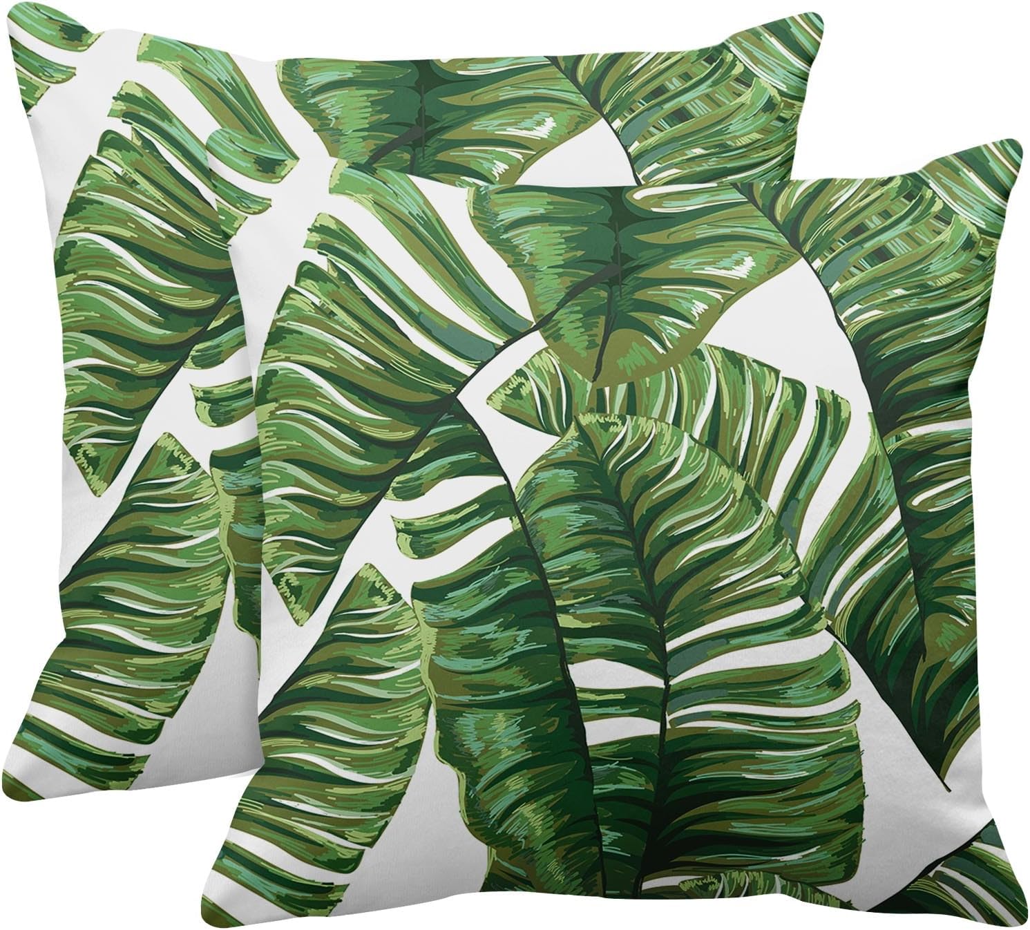 Boho Green Throw Pillow Cover — 18" — 20" x 20" (Pack of 2)