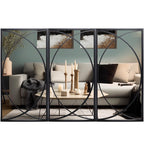 Rectangular Luxe Black Wall Mirror