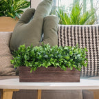 Rectangular Farmhouse Wood Artificial Plant — 14" - View 6