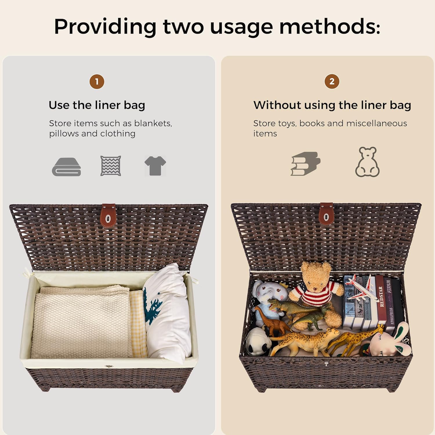 Boho Beige Storage Bin - View 6