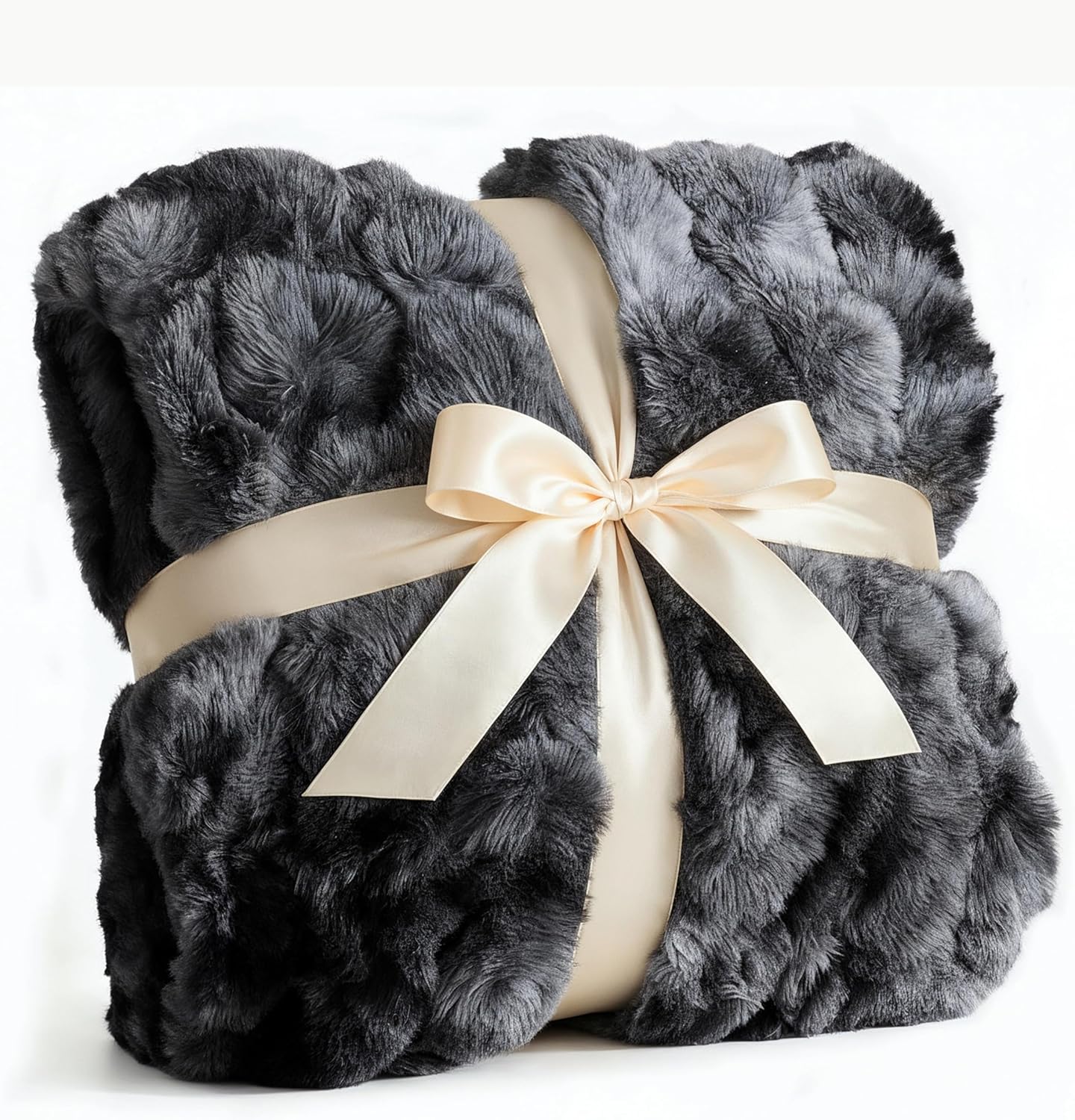 Luxe Black Throw Pillow — 50" — 04 - Marble Black
