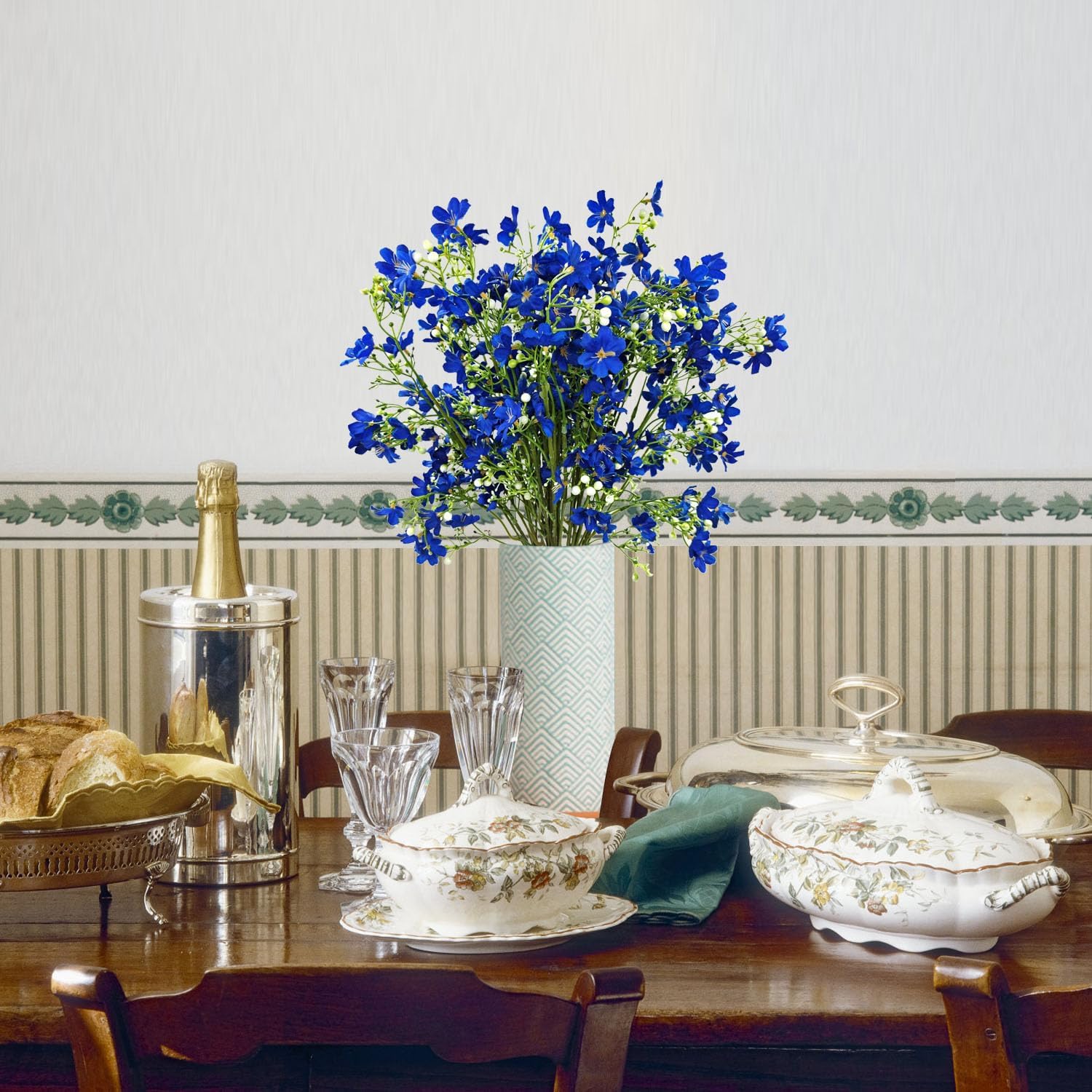 Blue Artificial Plant - View 4