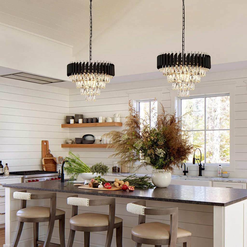 Luxe Black Chandelier — 20" - View 2